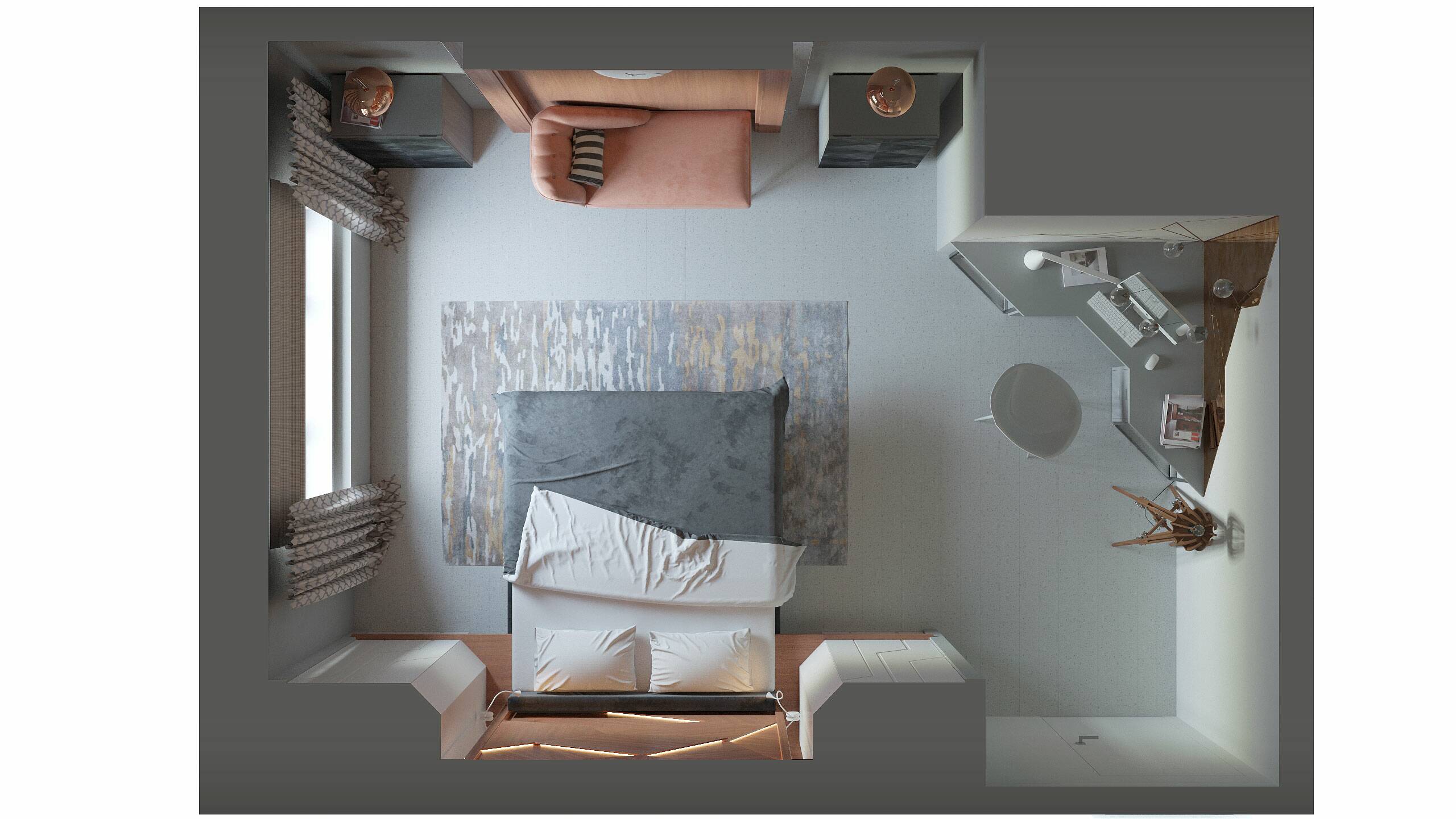 Смотрите 24 декабря проект «Спальня-оригами с парящей кроватью» при участии Cosmorelax