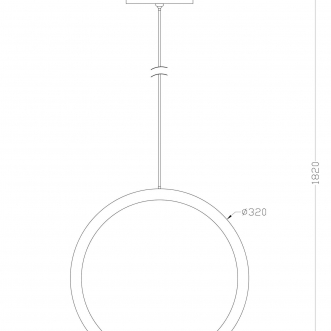 Подвесной светильник O-Wood диаметр 32