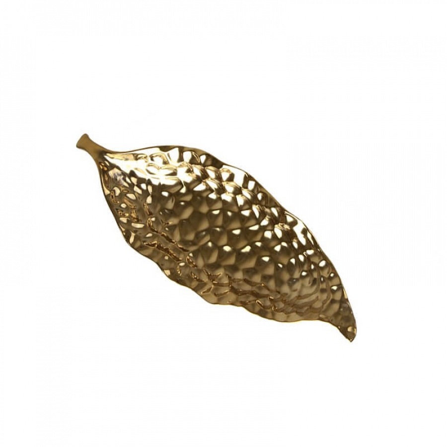Блюдо декоративное Gold leaf small