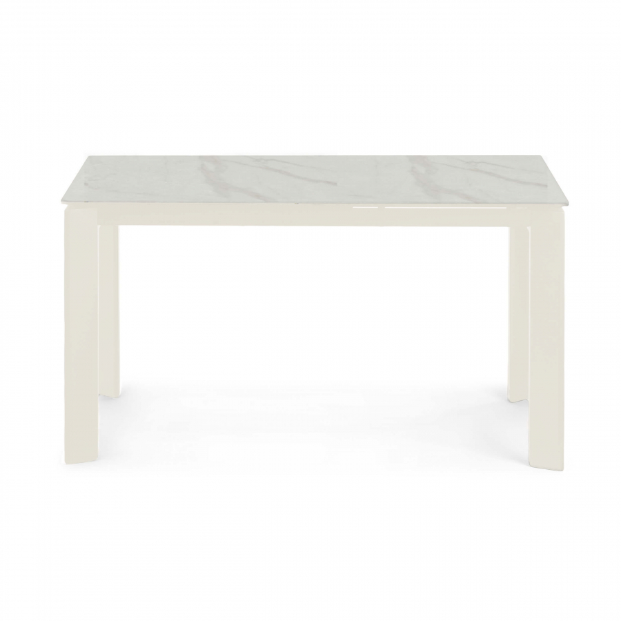 Обеденный стол Rowan 140/190x90 белый мрамор