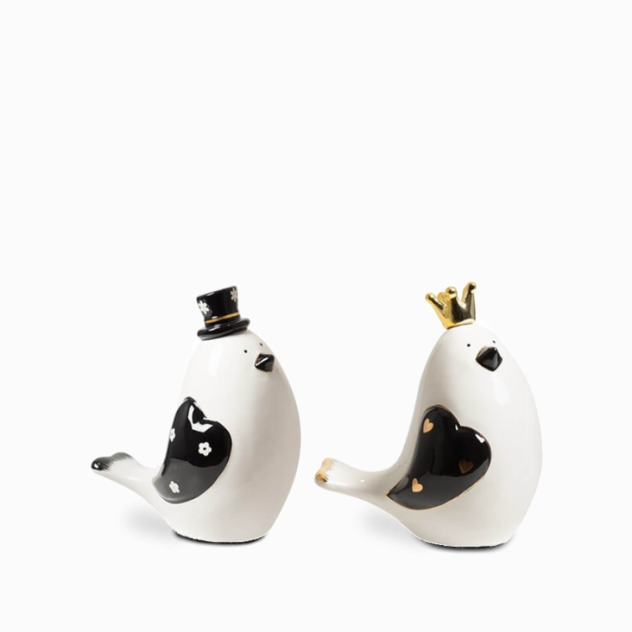  White&black lover bird