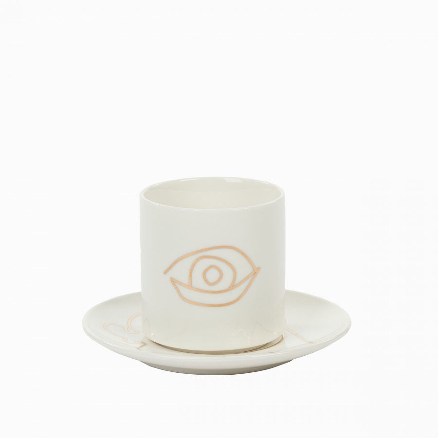 Чайная пара Eye cup gold
